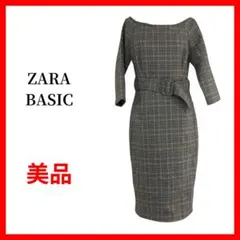 ZARA BASIC 　ザラベーシック　ワンピース　腰ベルト　B1150