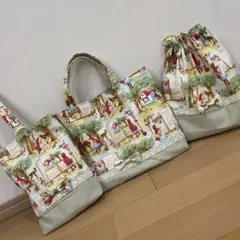 レッスンバッグ、上履き袋、体操服袋　ハンドメイド