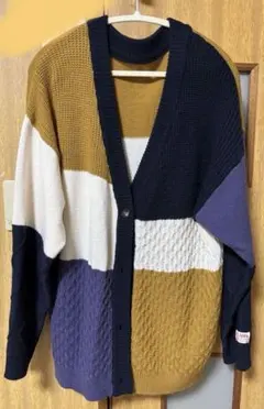 JaVa マルチカラーニットカーディガン XL