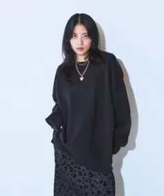JEANASIS ジーナシス 12GWジャガードボリュームスリーブプルオーバー
