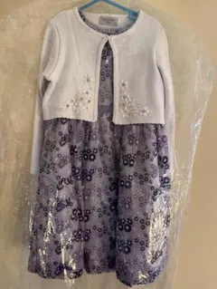 ANNA SUI miniセレモニー花柄総刺しゅうワンピースとニットジャケット