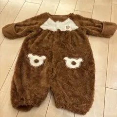 【着用1〜２回】アウター　クマ柄　50-70センチ