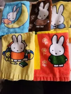 ミッフィー　ハーフフェイスタオル5枚セット