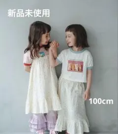 しまむら softcheese花柄ワンピース 100cm