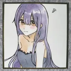 て*）様 一点物 オリジナル 色紙 手描きイラスト アナログ 女の子 創作 原画