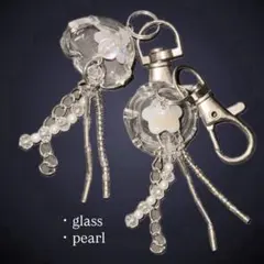 クラゲ クラゲキーホルダー ガラス