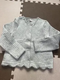 petit main グレー スカラップジャケット