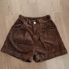 コーデュロイ ショートパンツ ブラウン