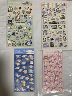 ダイソーサンリオシール 箔押し ぷくっとシール 4点セット