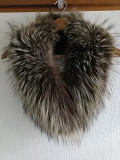 リアルファー フォックス 茶系 ティペット ファー ショール 巻き物