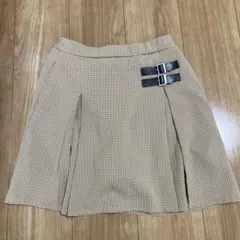 WEGOチェック柄 サイドベルト付きスカート風ショートパンツ