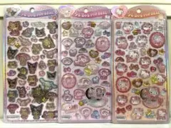 うるちゅるポップシール 日焼けキティ マイメロ 3枚セット【正規品】