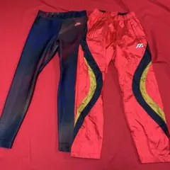 NIKEレギンスとmizunoトラックパンツセット　サイズM