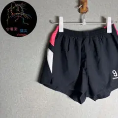 T*n様 ✮ショートパンツ　アシックス　黒×白×ピンク　日本製　マラソン　スポー