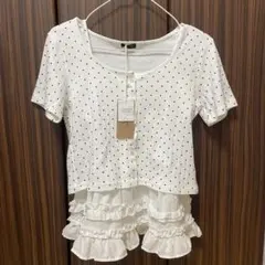 tiptop 半袖カーディガン×裾フリルキャミSETのサムネイル
