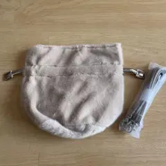 巾着風ファーショルダーバッグ