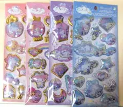 《正規品》サンリオ キラキラカプセルシール(キティ・マイメロ・クロミ・シナモン)