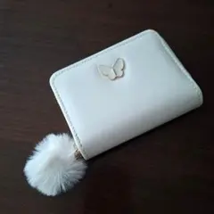 小銭入れ　ミニ財布　ウォレット　カードケース　軽量　ホワイト