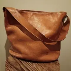 チーバ　ワンショルダーブラウンレザートートバッグ