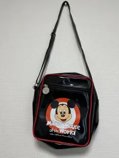 ミッキーマウス ショルダーバッグ ヴィンテージ 昭和レトロ エナメル 黒のサムネイル