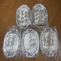 昭和レトロ シルバー トレイ 5枚セット おしぼり置き コースター 未使用