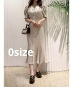 SNIDEL スナイデル　エンブロイダリーカラーマーメイドワンピース