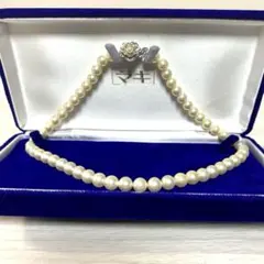 【美品】ジュエリーマキ 本真珠 パールネックレス 7.5mm〜8.0mm