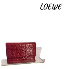 LOEWEロエベ 折財布 アナグラムリピート バーティカル ウォレット スモール