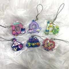 たまごっち　一番くじ　ラバーチャーム　きらきらラバーチャーム　6点