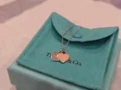 Tiffany & Co. ピンクエナメル・シルバー　ハート型ネックレス