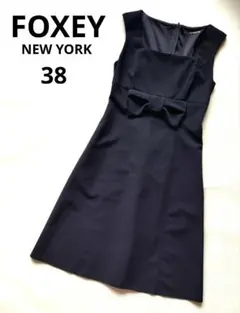 美品✨ FOXEYNEW YORK リトルブラックドレス Aライン ネイビー - メルカリ