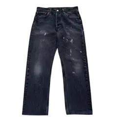 00s Levis 501ブラックデニムパンツ　メキシコ製　サルファ染め　US
