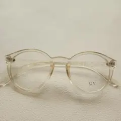 新品　UVカット94%　サングラス　透明　クリア　ボストン　ラウンドのサムネイル