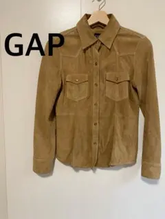 GAP オールドGAP スエードシャツジャケット　ベージュ 山羊革スエード　S