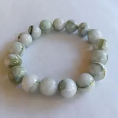 希少、最上級品、国石、綺麗色)糸魚川翡翠ブレスレット、13mm