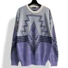 レア【VINTAGE】90s 3D 立体 レトロビンテージニット