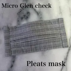 Sale マイクログレンチェックのプリーツマスク