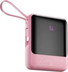 【匿名配送】モバイルバッテリー 3ポート ピンク 20000mAh