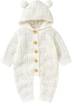 ベビー服 ニット ロンパース 長袖 カバーオール 春 秋 冬 出産祝いプレゼント