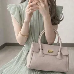 【GRL】2Way ハンド ショルダー バッグ 可愛い 鞄 グレージュ