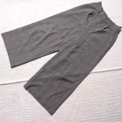 【美品】any FAM エニィファム グレンチェック ワイドパンツオンワード樫山