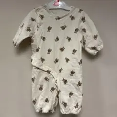 クマ柄ロンパース 60