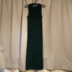 ZARA ザラ ノースリーブリブ編み ワンピース S