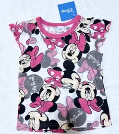 【新品未使用】ミニーマウス　半袖　Tシャツ　総柄　ディズニー　タグ付きのサムネイル