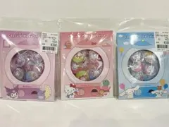 カプセルフレークステッカーズ クロミ ハローキティ シナモロール 3点セット