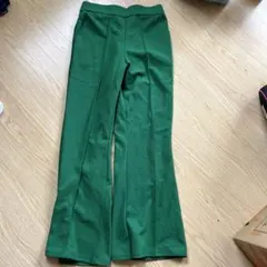Lサイズ 緑色 スラックス センタープレス