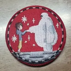 ディズニー　刺繍缶バッジ2　ベイマックス　ヒロ