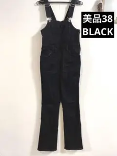 U by SPICK&SPAN タイトデニムオールインワン38 ブラック