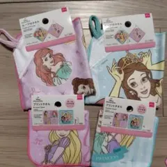 ディズニー　プリンセス　ループ付きタオル　ハンカチ