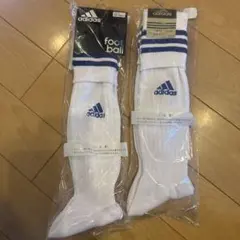 adidas サッカーソックス 白　22-24cm